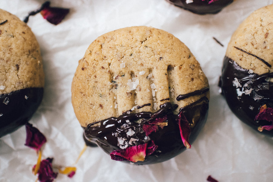 Choc Dipped French Earl Grey Biscuits